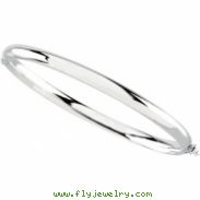 14K White Gold Bangle Bracelet