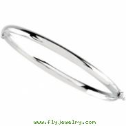 14K White Gold Bangle Bracelet