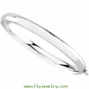 14K White Gold Bangle Bracelet