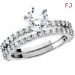 14K White Gold Base Bridal Engagement Set