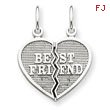 14K White Gold Best Friend Break-Apart Charm