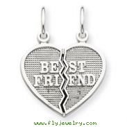 14K White Gold Best Friend Break-Apart Charm