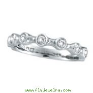 14K White Gold Bezel .41ct Diamond Band Ring