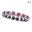 14K White Gold Bezel Set 1.12ct Pink Sapphire Eternity Ring Band