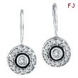 14K White Gold Bezel Set .50ct Diamond Earrings