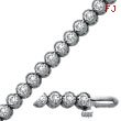 14K White Gold Bezel Set Diamond Tennis Bracelet