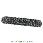 14K White Gold Black 1.5ct Diamond Eternity Band