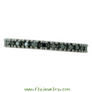 14K White Gold Black .25ct Diamond Stackable Ring