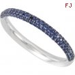 14K White Gold Blue Sapphire Anniversary Band