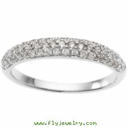 14K White Gold Bridal Anniversary Band