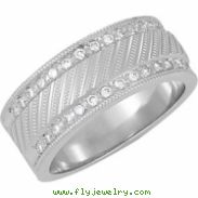 14K White Gold Bridal Anniversary Band