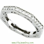 14K White Gold Bridal Anniversary Band