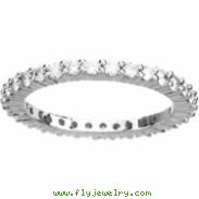 14K White Gold Bridal Eternity Band