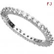 14K White Gold Bridal Eternity Band