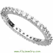 14K White Gold Bridal Eternity Band