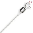 14K White Gold Carded Cable Rope Chain