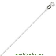 14K White Gold Carded Cable Rope Chain