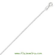14K White Gold Carded Cable Rope Chain