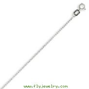 14K White Gold Carded Cable Rope Chain