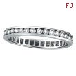 14K White Gold Channel Set 1.00ct Diamond Eternity Band Ring