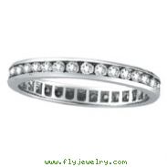 14K White Gold Channel Set 1.00ct Diamond Eternity Band Ring