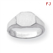 14k White Gold Child's Signet Ring