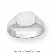 14k White Gold Child's Signet Ring