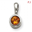 14k White Gold Citrine Pendant