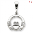 14k White Gold Claddagh Charm