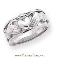 14k White Gold Claddagh Ring