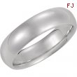 14K White Gold Comfort Fit Band