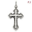 14K White Gold Cross Charm