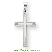 14K White Gold Cross Charm