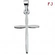 14K White Gold Cross Pendant