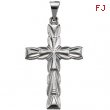 14K White Gold Cross Pendant