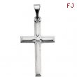 14K White Gold Cross Pendant