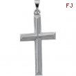 14K White Gold Cross Pendant