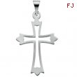 14K White Gold Cross Pendant