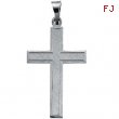 14K White Gold Cross Pendant