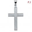 14K White Gold Cross Pendant