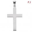 14K White Gold Cross Pendant