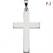 14K White Gold Cross Pendant