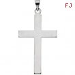 14K White Gold Cross Pendant