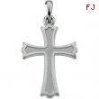 14K White Gold Cross Pendant