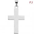 14K White Gold Cross Pendant