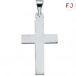 14K White Gold Cross Pendant