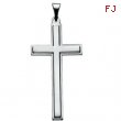 14K White Gold Cross Pendant