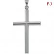 14K White Gold Cross Pendant