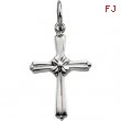 14K White Gold Cross Pendant