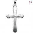 14K White Gold Cross Pendant